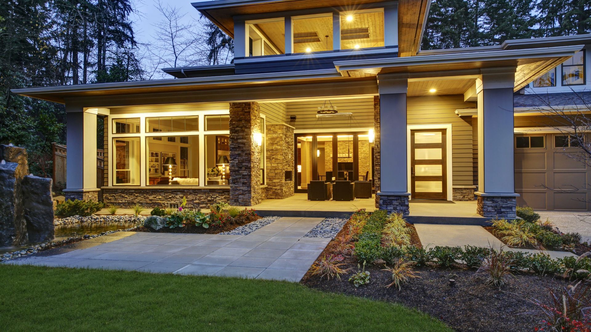 Bowie Maryland ranch home with modern landscape design